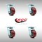 Service Caster 4 Inch SS Poly on Aluminum Wheel Swivel Caster Set with Roller Bearings SCC SCC-SS30S420-PAR-4 - alternate 5